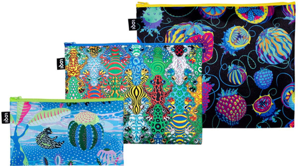 LOQI Zip Pockets - Bounty, Equi, Quandary gerecycled
