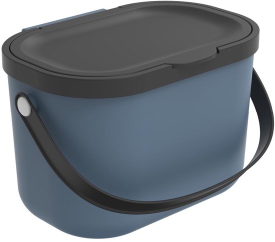 Rotho Albula afvalscheiders - GFT afvalbak - 3,2L - gerecycled materiaal - donker blauw