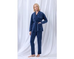 Lords & Lilies huispak 3-delig dames - donkerblauw - 252-51-TPS-V/831 - maat XL