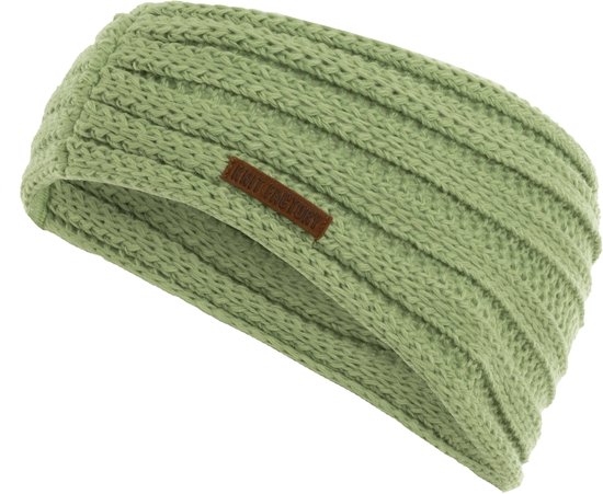 Bandeau tricoté pour femme Knit Factory Joy - Bandeau - Cache Cache-oreilles - Cache-tête - Bandeau d'hiver - Vert Sage - Vert clair - Taille unique