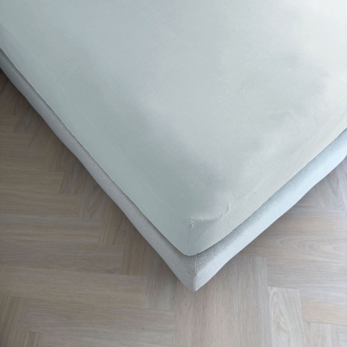kayori Emma Topper HoeslakenKatoensatijn - 180x210-220cm - Lichtblauw