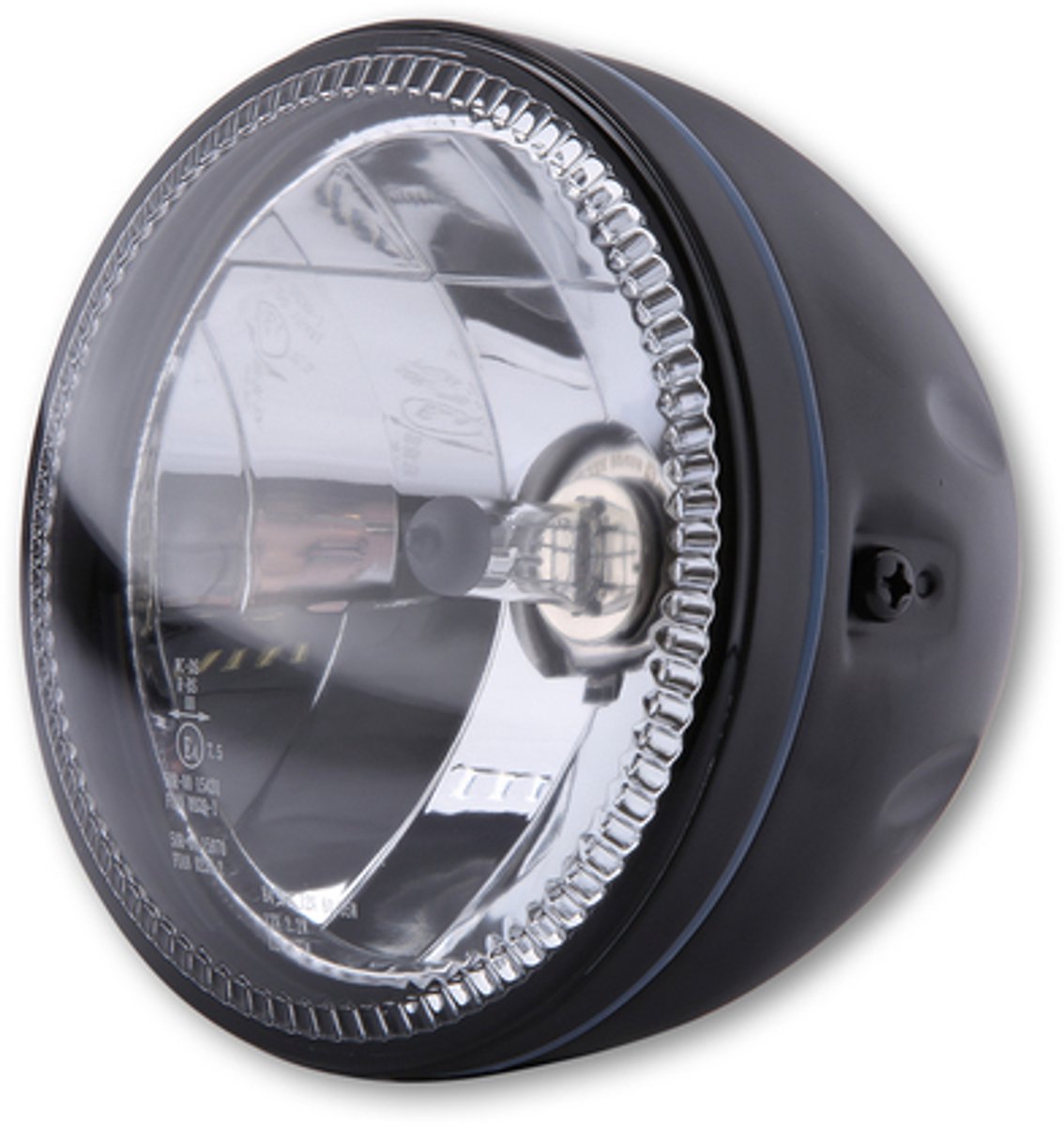 HIGHSIDER pro 5 3/4 Inch Main Koplamp Skyline H4 Zwart LED Parking Light Ring, E‑gekeurd (1 stuk)