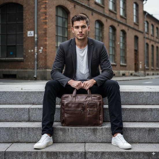 Sac en cuir cognac Topline