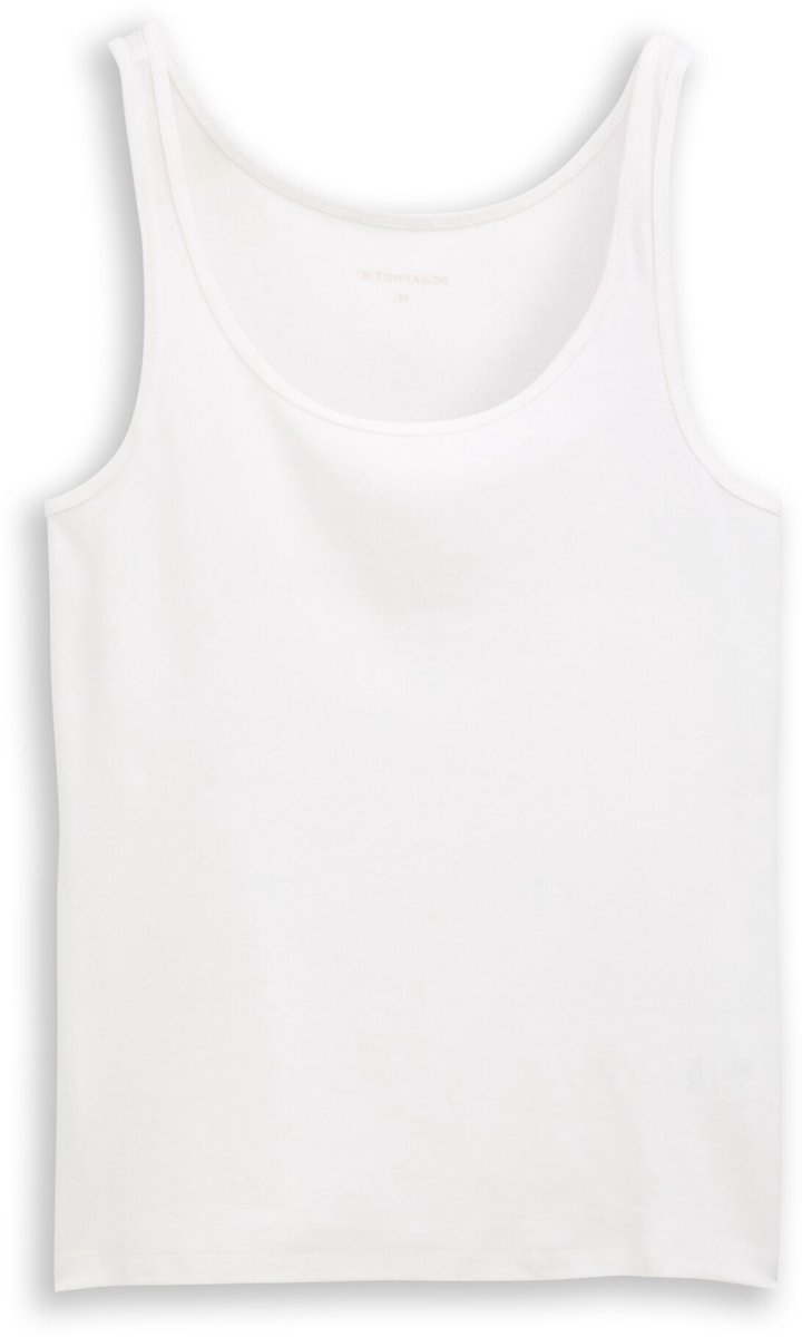 Tom Tailor - Basic slim fit top - Maat XXL - Whisper White