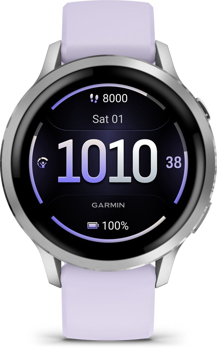 Garmin Venu 4 Multisport Smartwatch 41 mm AMOLED Zilver/Lila - afbeelding 3