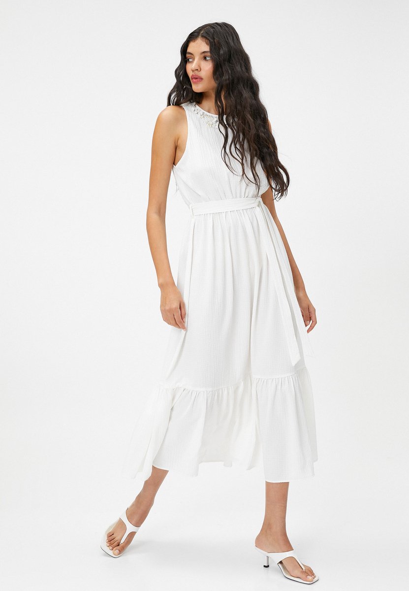Midi-lengte Gelaagd Midikleid