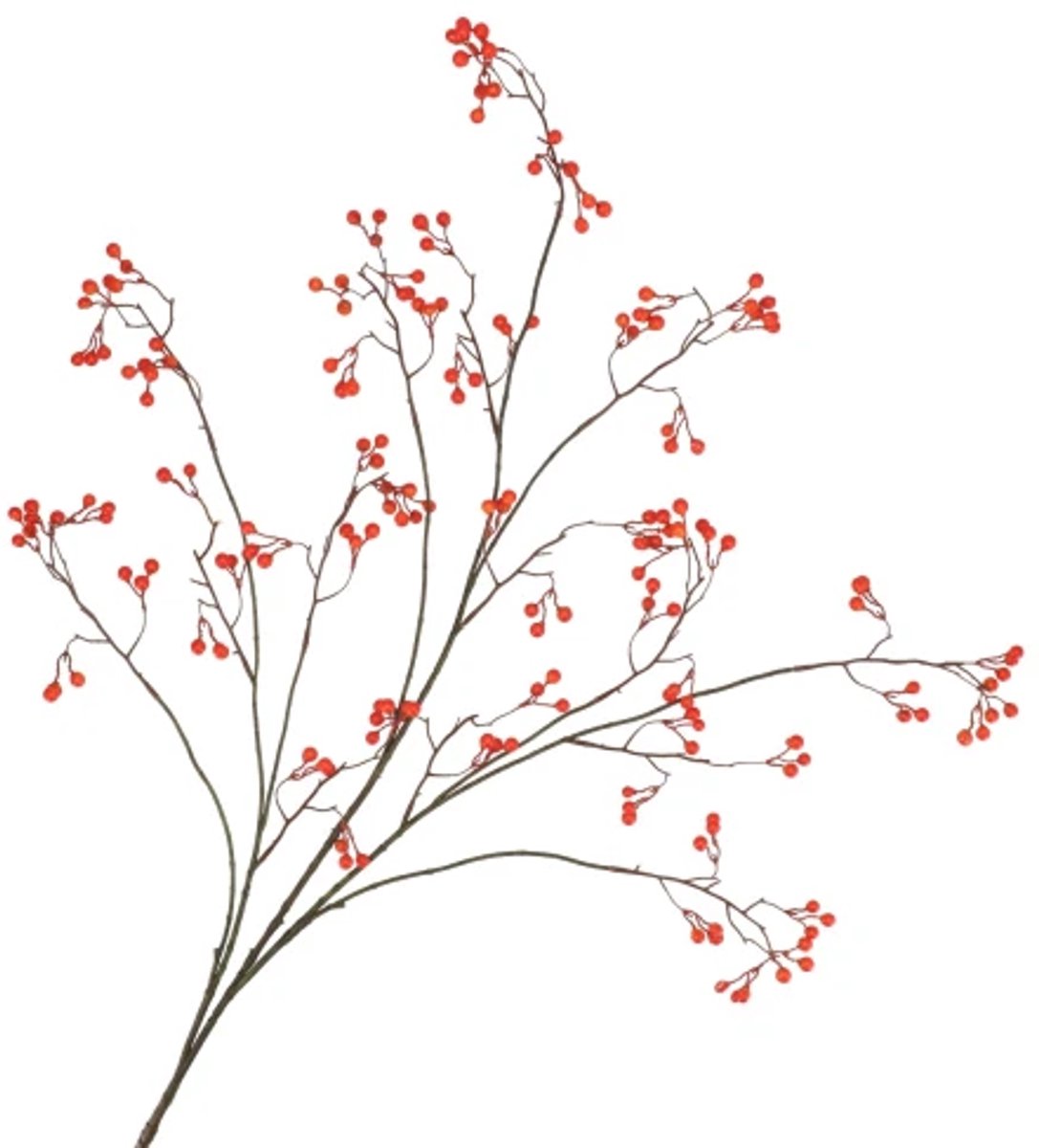 Daan Kromhout - Kunsttak - Besjes - Rood - Silk Berry - Bessentak - 135 cm -