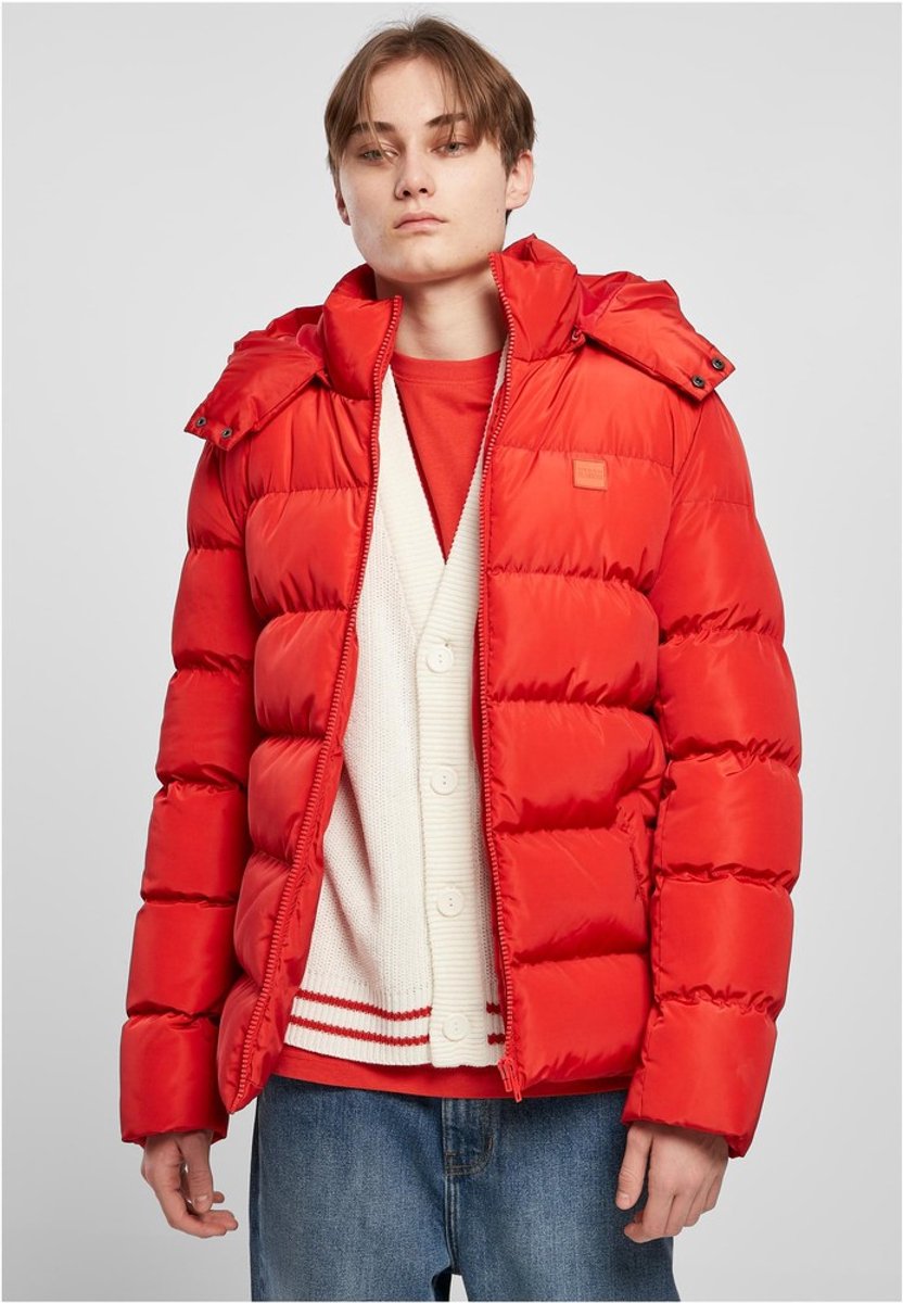 Urban Classics Hooded Gewatteerd jack 4XL Rood
