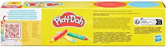 Play-Doh 5-pack Weer naar school-set, potjes met 85 gram, peuterspeelgoed voor kinderen van 2+