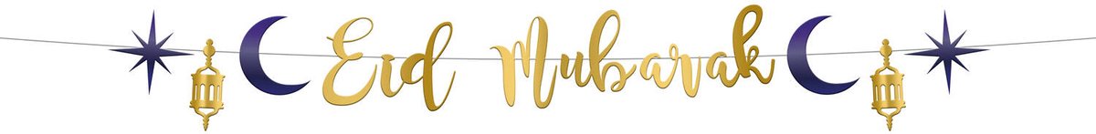 Folat - Letterslinger 'Eid Mubarak' - 1,5 meter