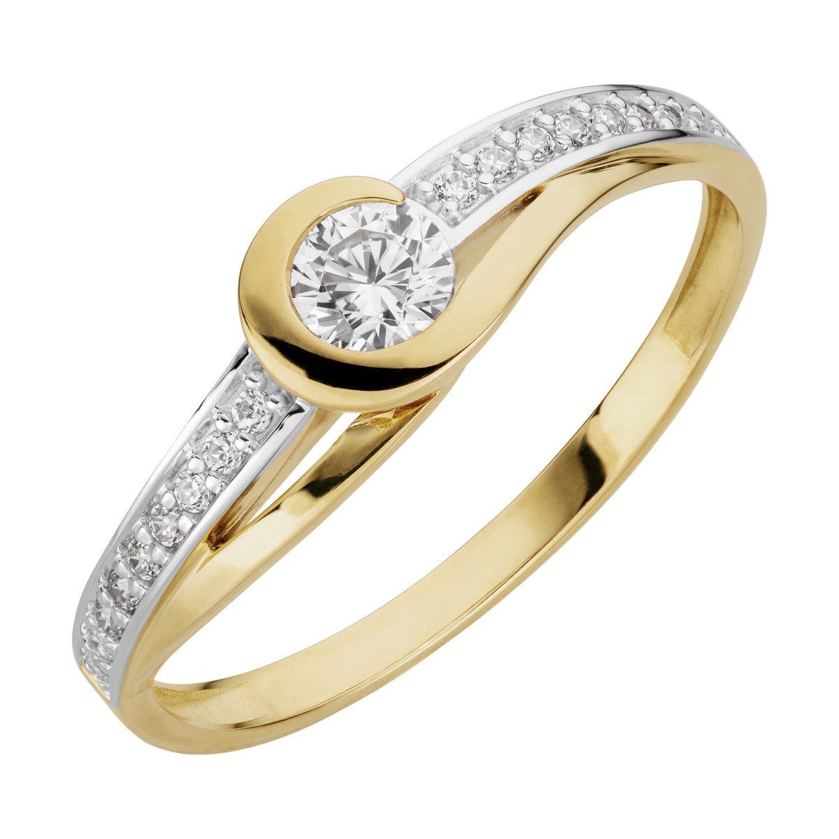 Orolino Ring 333/- Gelbgold glanz synth. Zirkonia