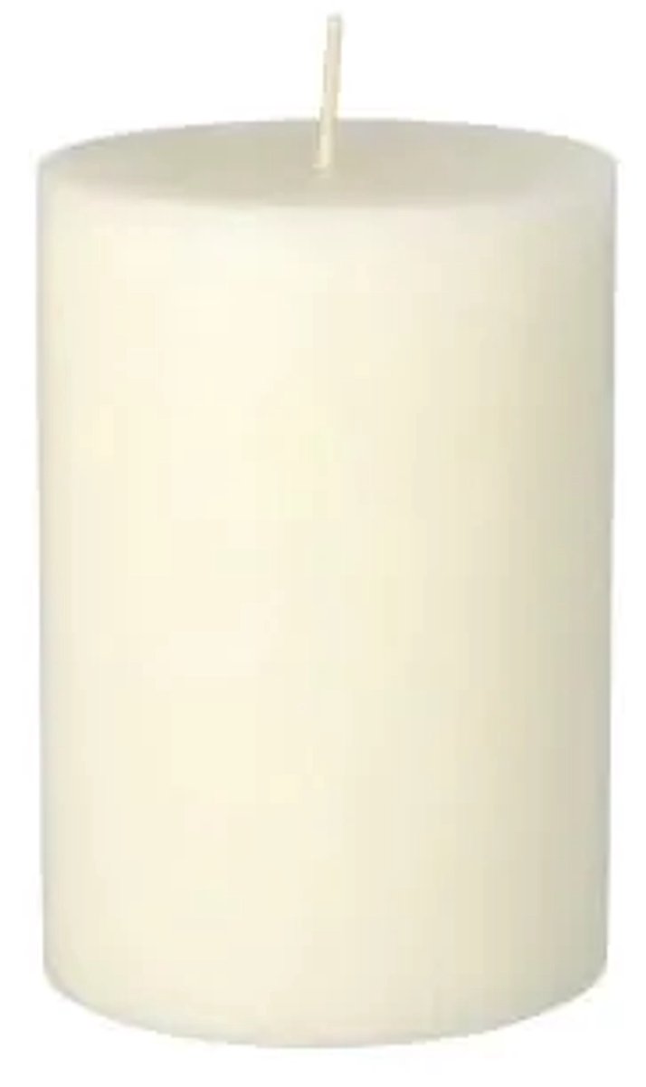 8x Stompkaars Ø 70 mm · 100 mm wit van 100% stearine volledig gekleurd