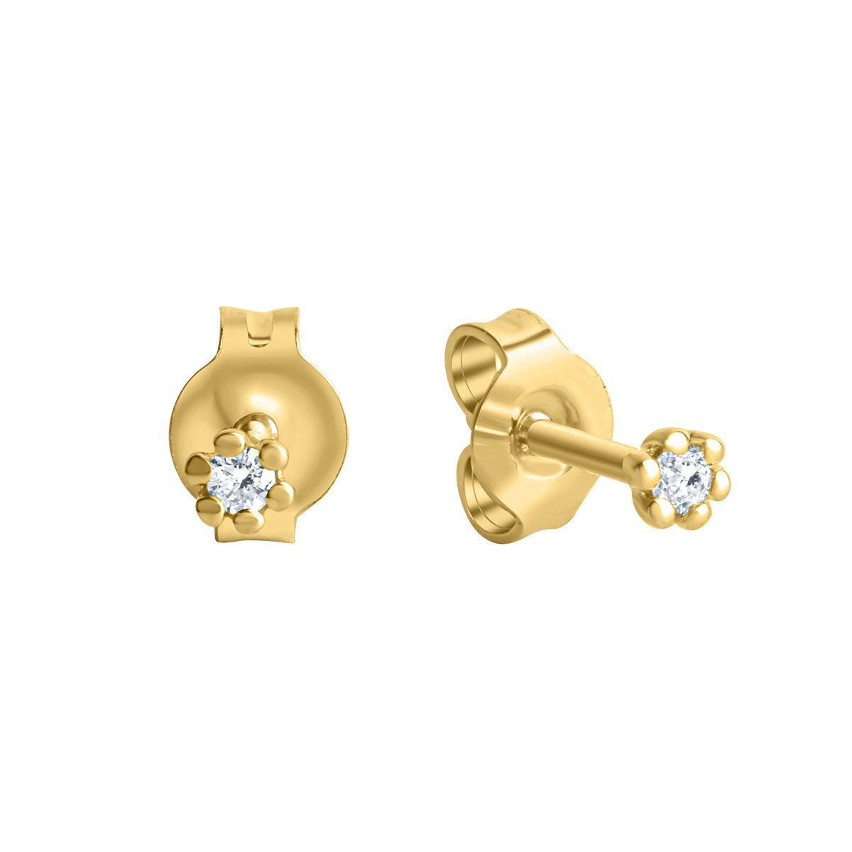 Orolino Ohrringe Gold 585 mit 2 echten Brillanten zus. 0,05ct.