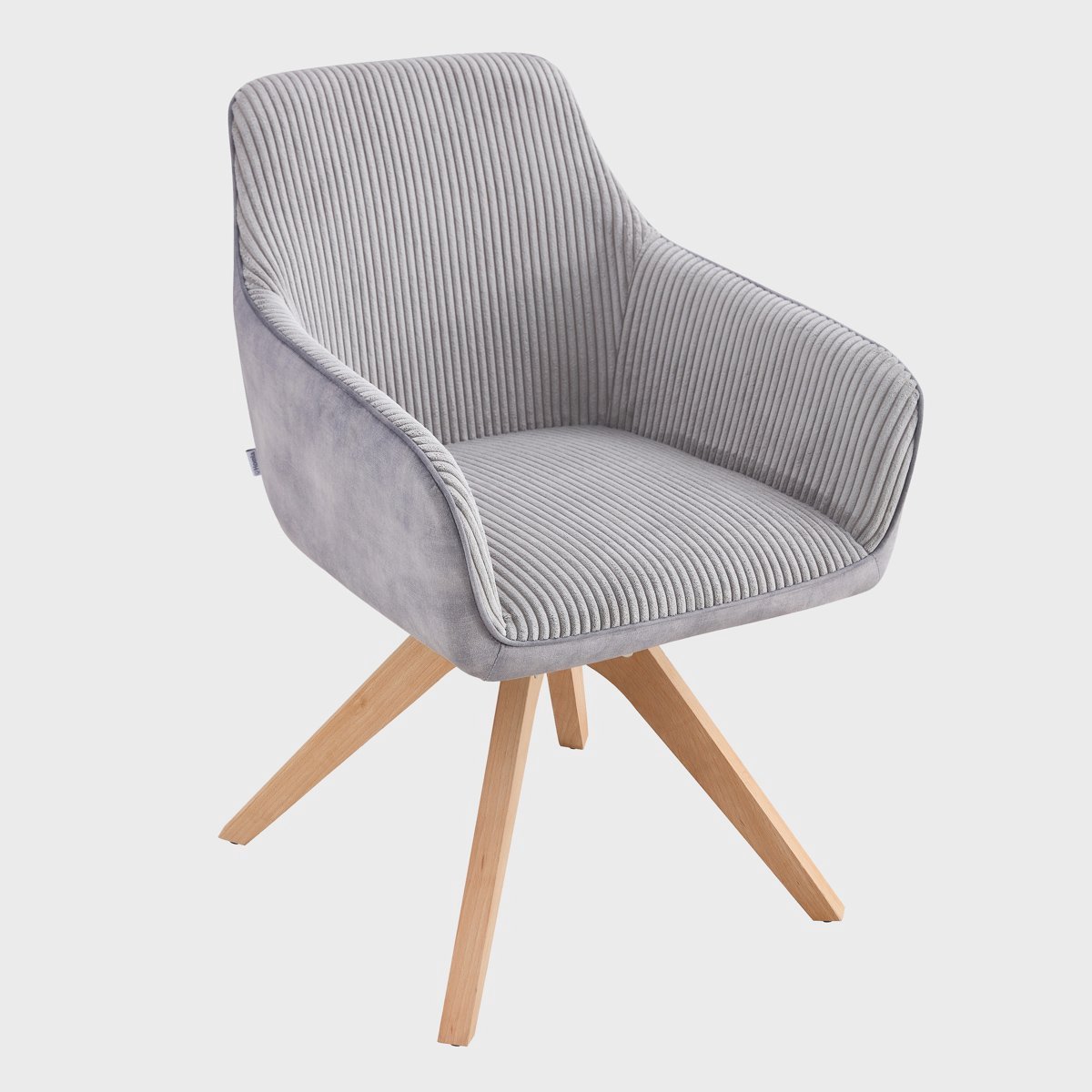 Homla Chair - PESA - Grey Combined Fabric - 56x60x82 cm