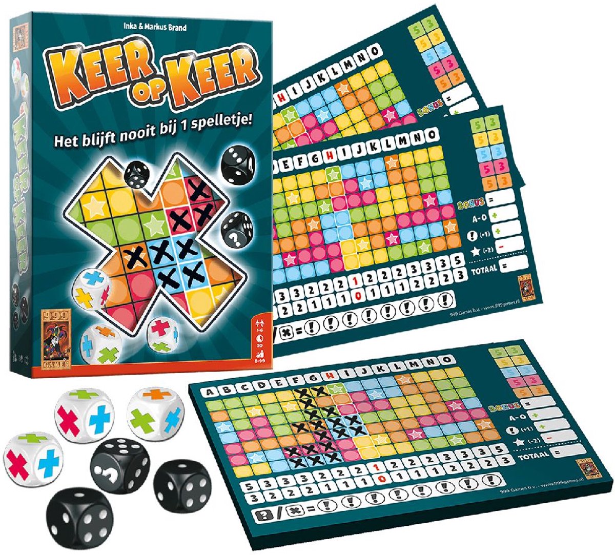 999 Games - Keer op Keer - Dobbelspel - Hét dobbelspel voor het hele gezin - Gezelschapsspel - Familiespel - Educatief spel - Klein cadeautje — afbeelding 6