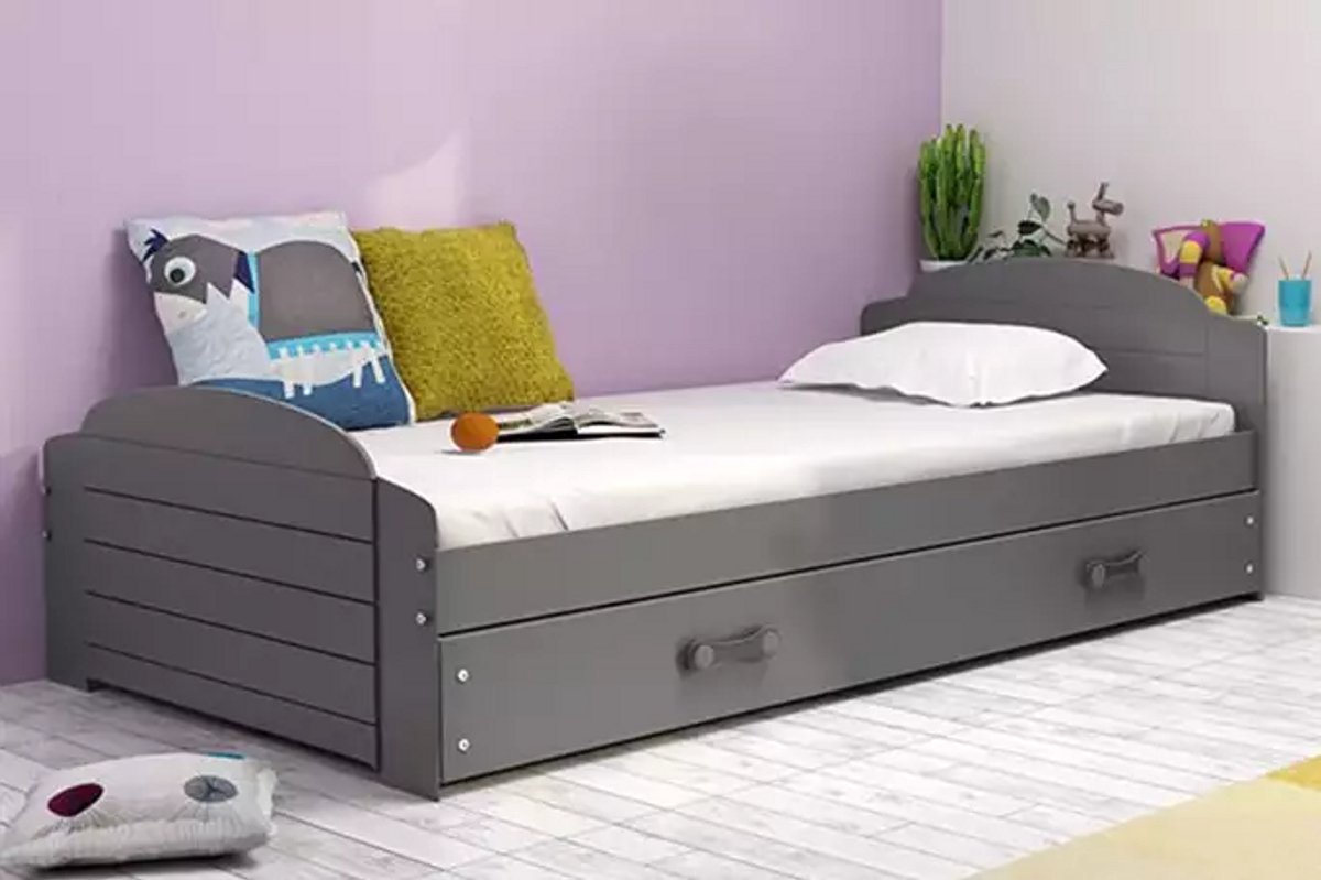 BMS LILI - Eenpersoonsbed - 90x200 cm - Jongen - Grafiet