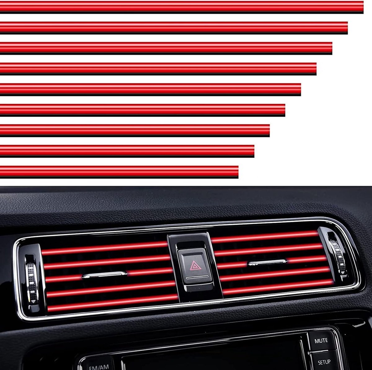 Auto Ventilatiegleuf Decoratieaccessoires voor Interieur - 10 Stuks
