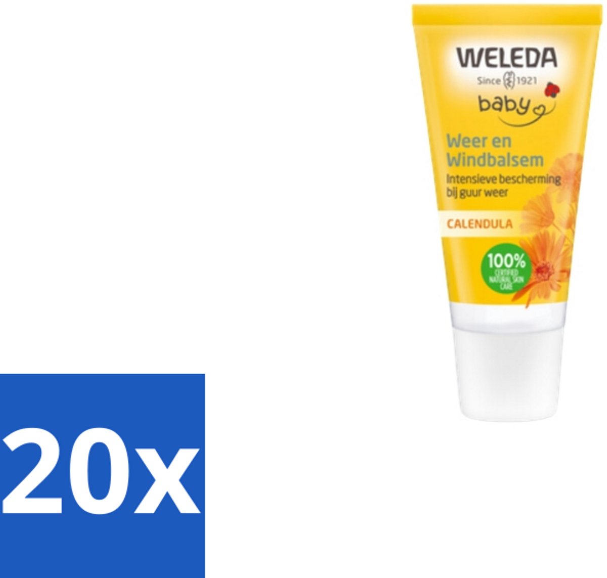 Image of 20 x WELEDA - Weer & Windbalsem - Baby & Kind Calendula - 30 ml - Baby Verzorging - Gevoelige Huid - Winterbalsem - Weleda Calendula