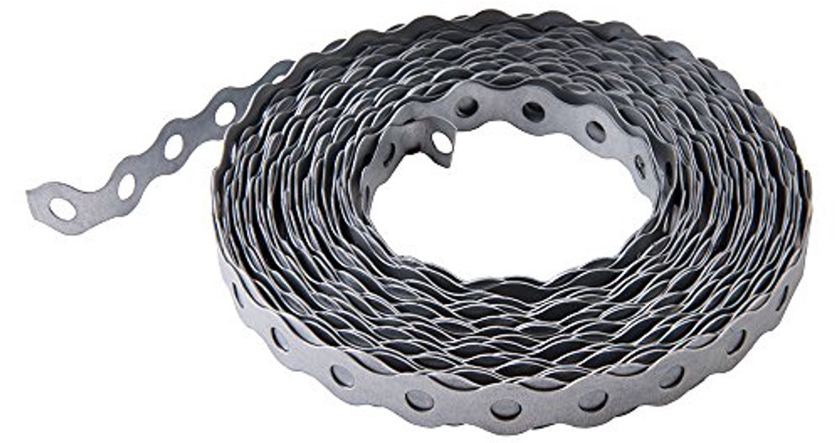 Gegalvaniseerde bevestigingsband 12 mm x 10 m voor industrie en doe-het-zelf