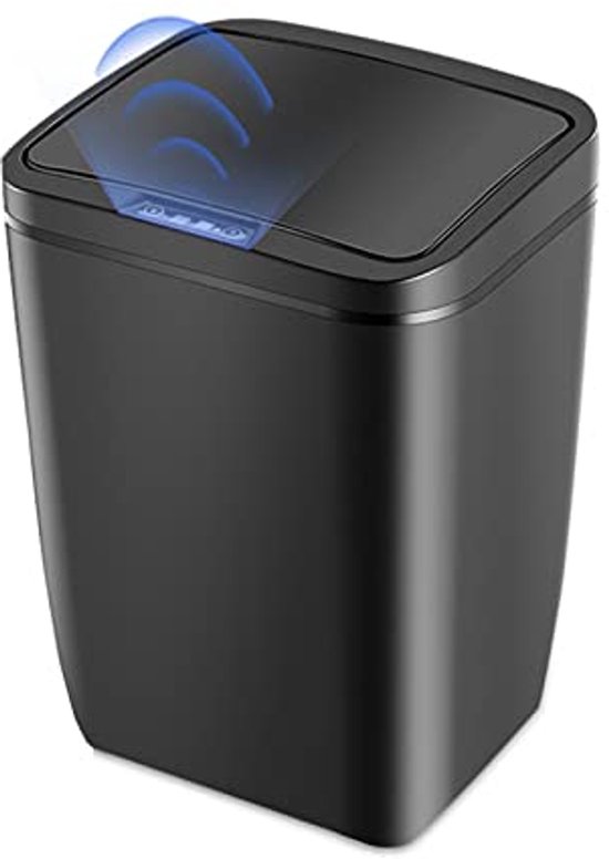 KESSER® Vuilnisemmer voor in de keuken, 40 liter, automatisch met bewegingssensor, afvalemmer en soft-close-deksel, vuilnisemmer met touch-bedieningspaneel en sensor, lcd-display, roestvrij staal