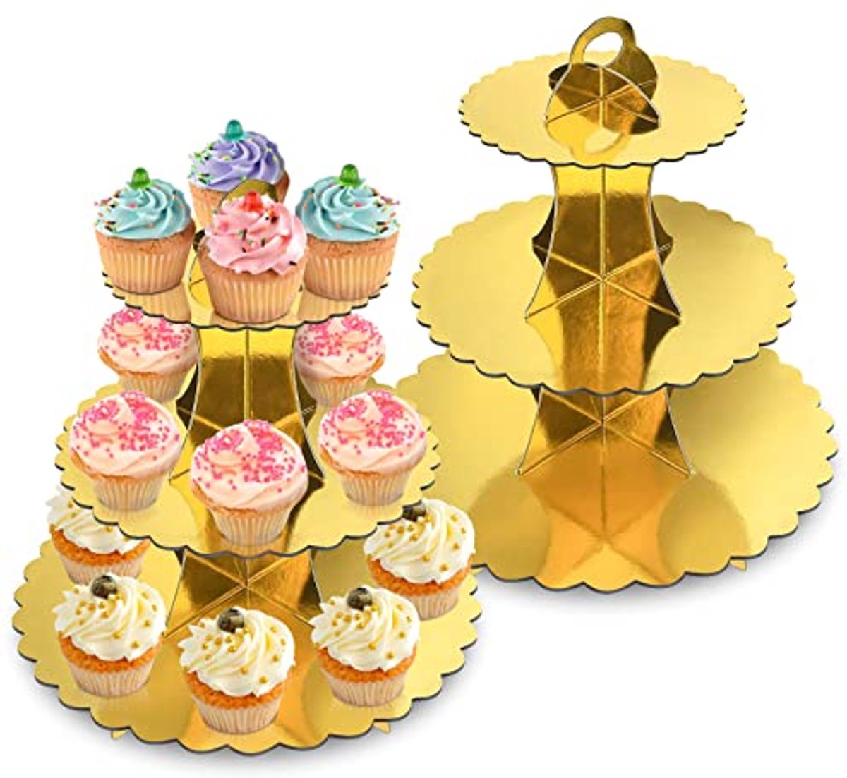 3-laags cupcake standaard voor feesten en partijen
