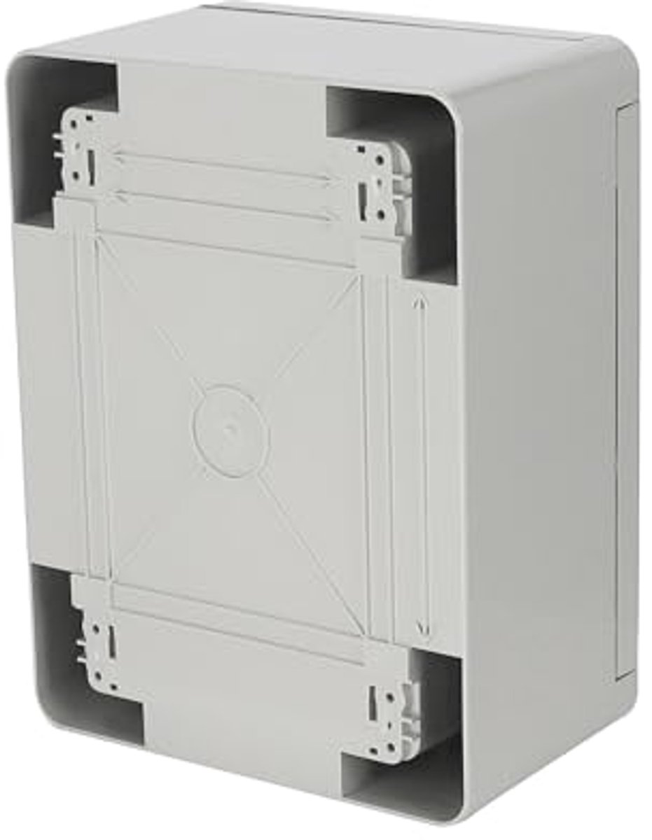 RSE Waterdichte verdeelkast voor buiten, IP65, ABS-kunststof behuizing voor buiten, schakelkast, stroomkast, stopcontactdoos tuin, 500 x 700 x 250 mm