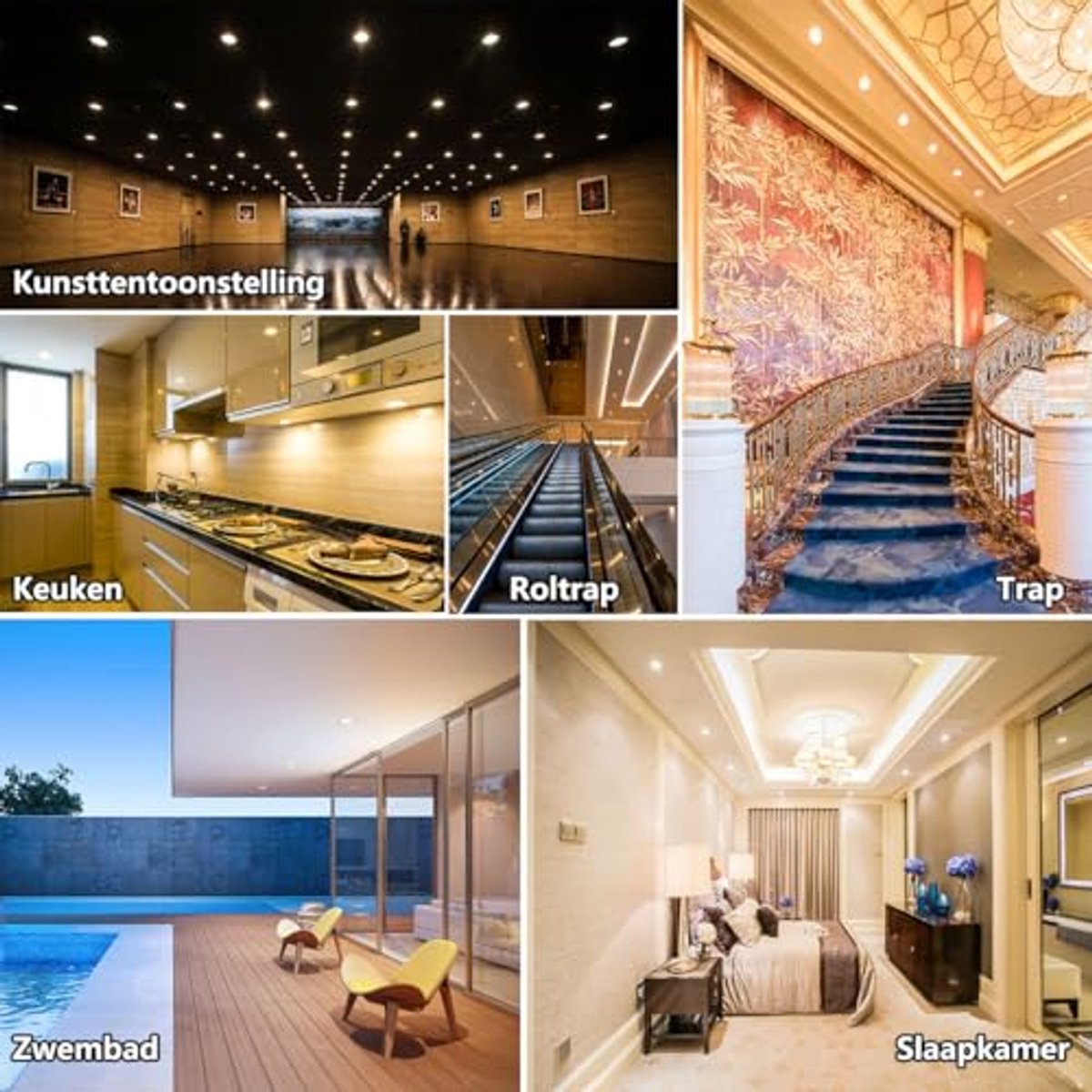 Inbouwspot LED Dimbaar 5x9W | Plafondverlichting 720 Lumen | Ultra Platte Spot voor Badkamer, Woonkamer en Keuken