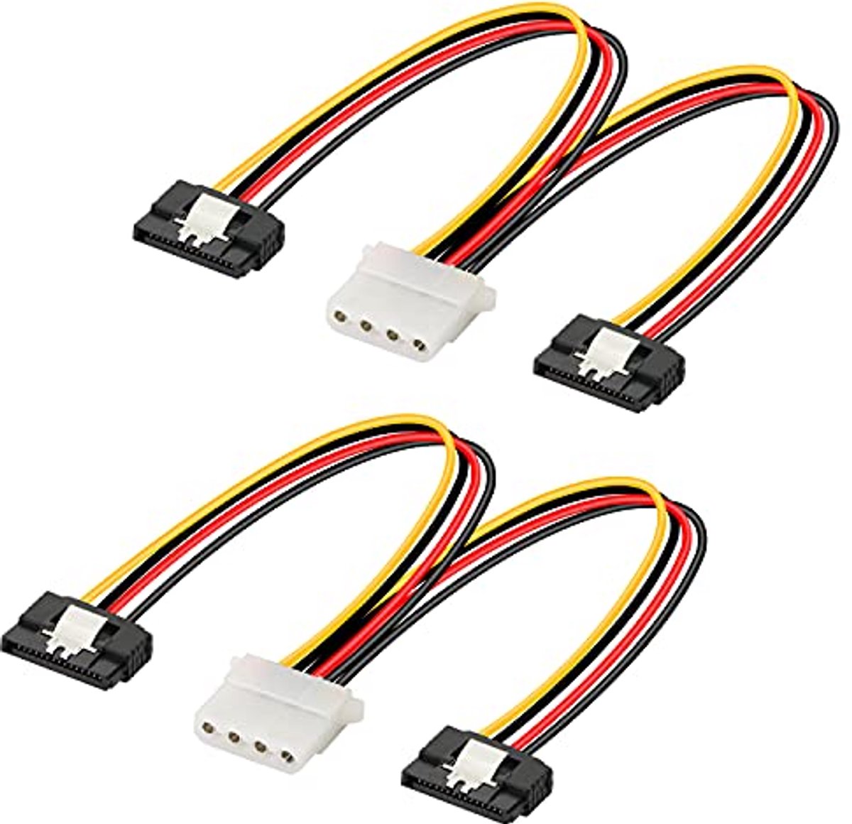 4-pin Molex naar Dual SATA Power Y Kabel Splitter - IDE naar SATA Adapter voor HHD/SSD/DVD RW