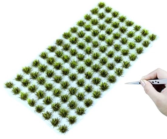 Foto: Miniatuur gras tufts voor modelbouw 120 stuks voor spoorweg en landschap