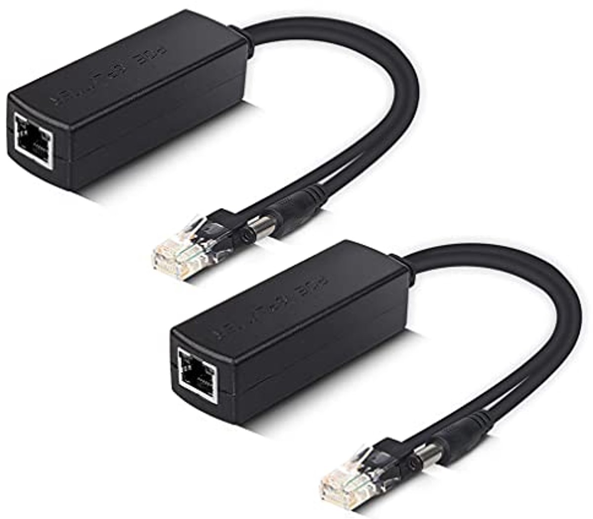 PoE Splitter Adapter 48V naar 12V, IEEE 802.3af Compatibele 10/100Mbps 12V Uitgang voor Bewakingscamera