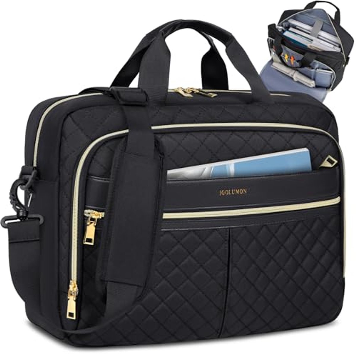 Laptoptas voor dames tot 17 inch - Waterdichte Aktetas en Schoudertas