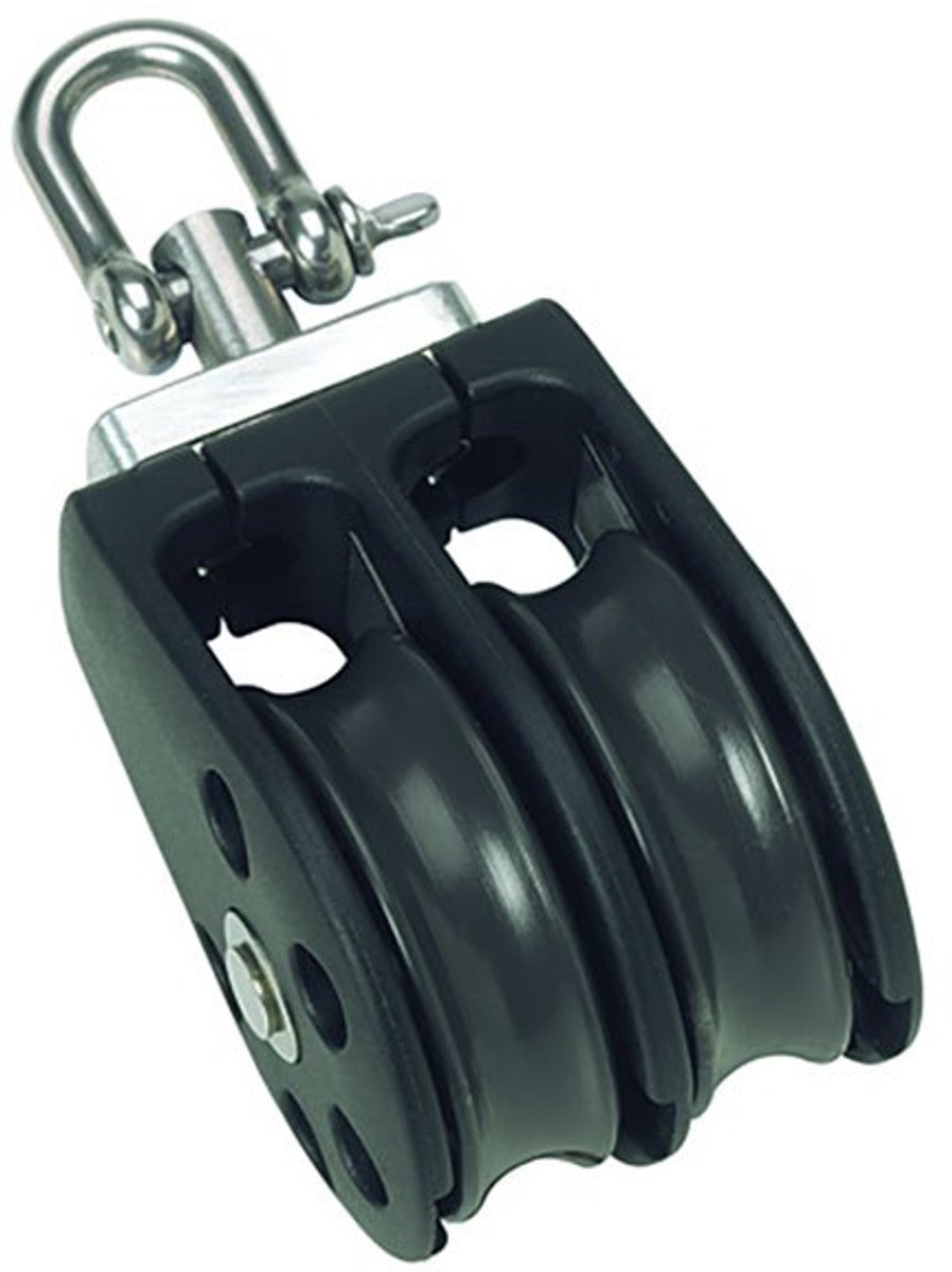 Barton Marine Dubbele Draaibare Katrol 350kg 8 Mm Zilver 30 x 90 mm