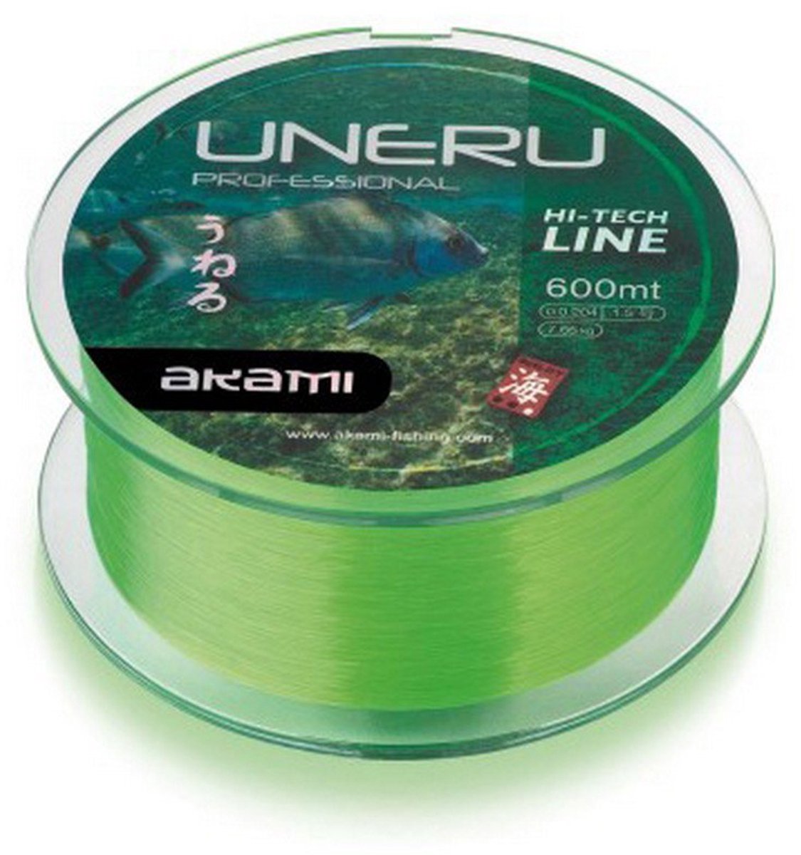 Akami Uneru Monofilament 600 M Groen 0.235 mm