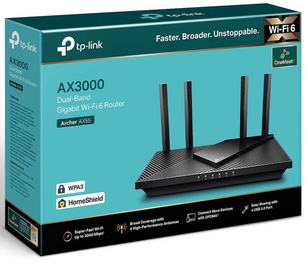 TP-Link Archer AX55 - Router - Dual-band - WiFi 6 - 3000 Mbps – foto 6
