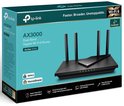 Verpakking van de TP-Link Archer AX55 AX3000 Dual-Band Gigabit Wi-Fi 6 Router met 4 antennes.