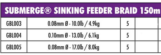 Matrix Submerge Sinking Feeder Braid 150m 0.12mm Bruin van Merkloos — afbeelding 2