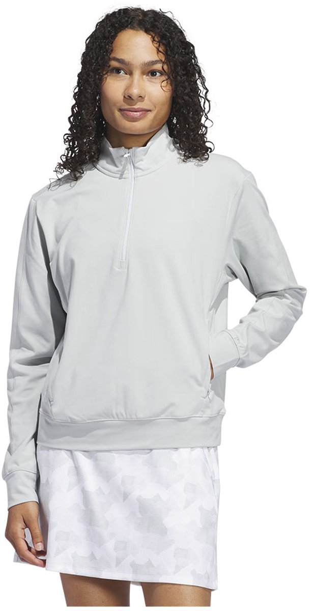 Adidas Ultimate365 Layering Sweatshirt Met Halve Rits Voor Dames Vrouw Zilver