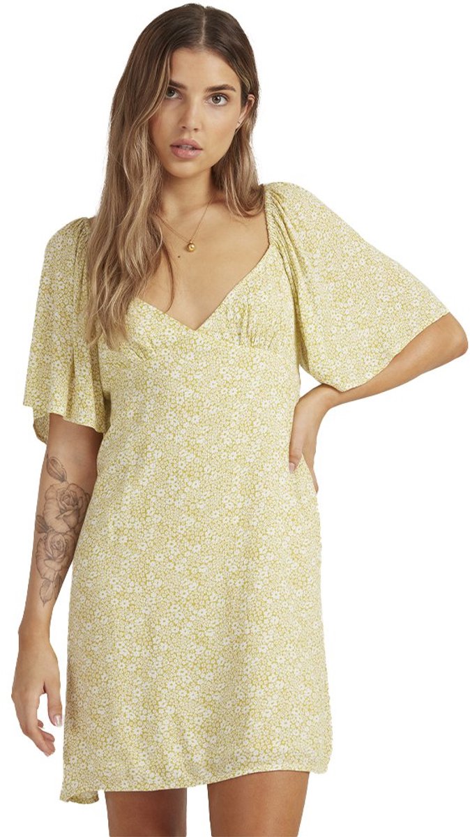 Billabong Day Trippin Korte Mouw Jurk XS Vrouw Groen