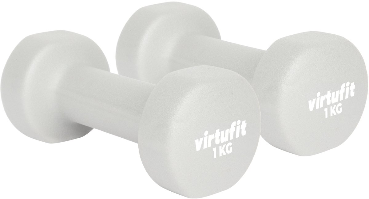 VirtuFit Vinyl Dumbbell Pro - Gewichten - Fitness - 1 kg - Geel