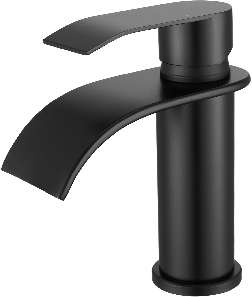 Anycee waterval badkaerkraan zwart, éénhendel wastafelkraan et 8,5 c uitloophoogte, badkaer engkraan war en koud water | Kraanonderdelen | Joybuy Anycee waterval badkaerkraan zwart, éénhendel wastafelkraan et 8,5 c uitloophoogte, badkaer engkraan war en koud water | Kraanonderdelen | Joybuy