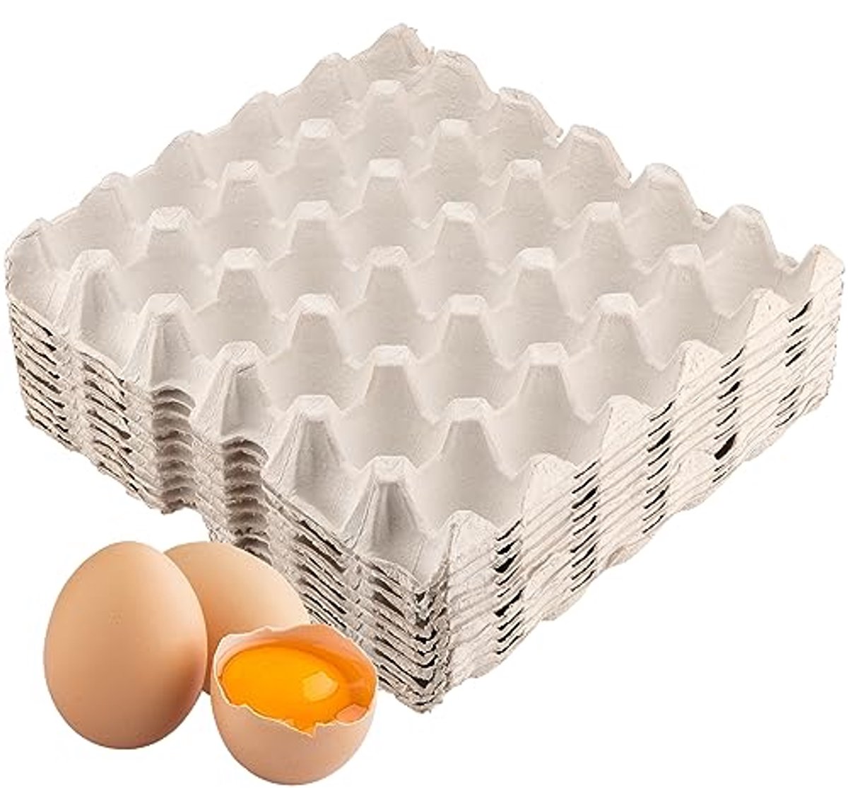 Eierdozen van Papierpulp voor 30 Eieren - 10 Stuks