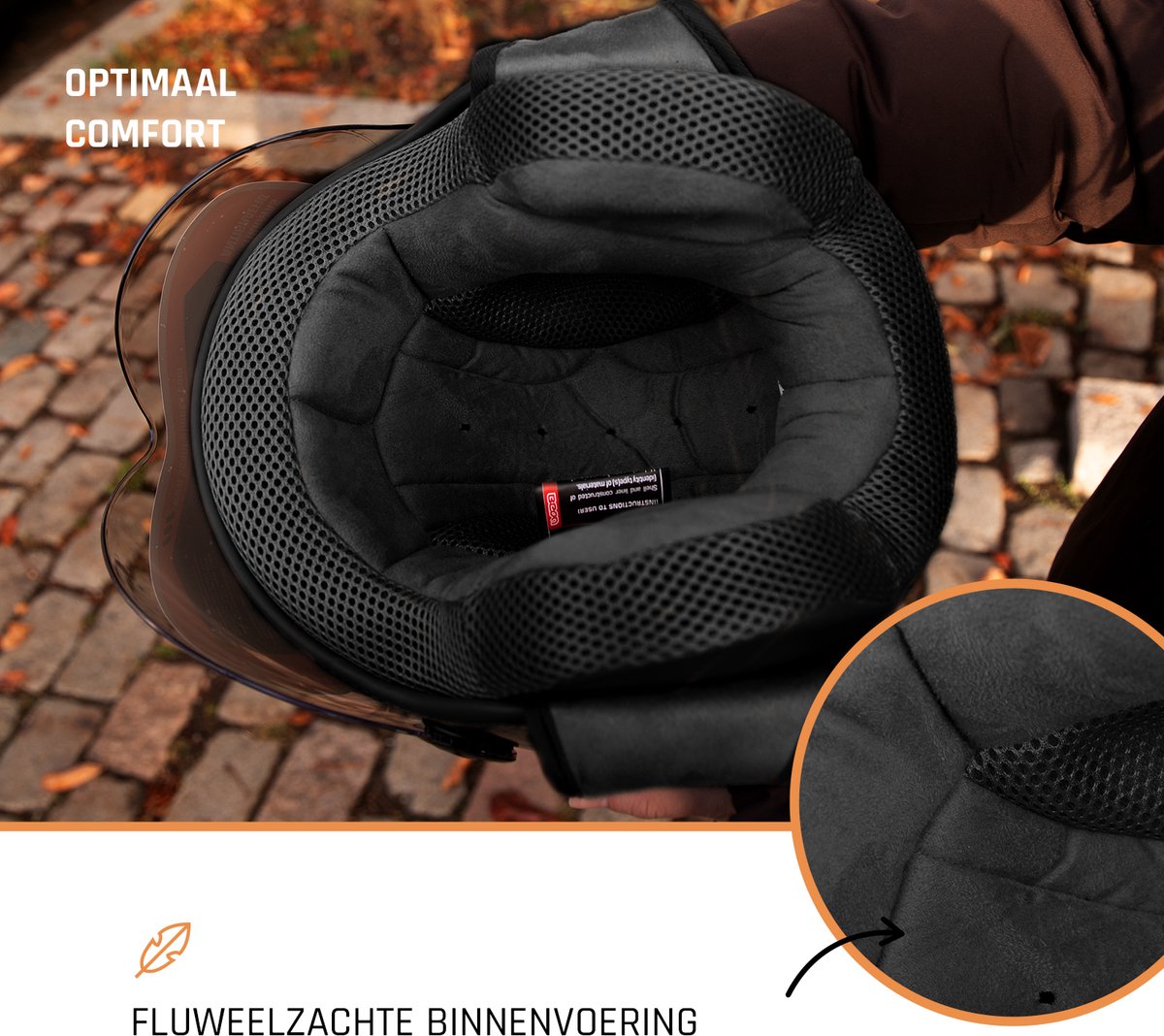 BEON Design Scooterhelm - Mat Zwart - L - Jethelm met Vizier - Motorhelm - Geschikt voor Vespa, Scooter, Brommer, Motor en Snorfiets – foto 8