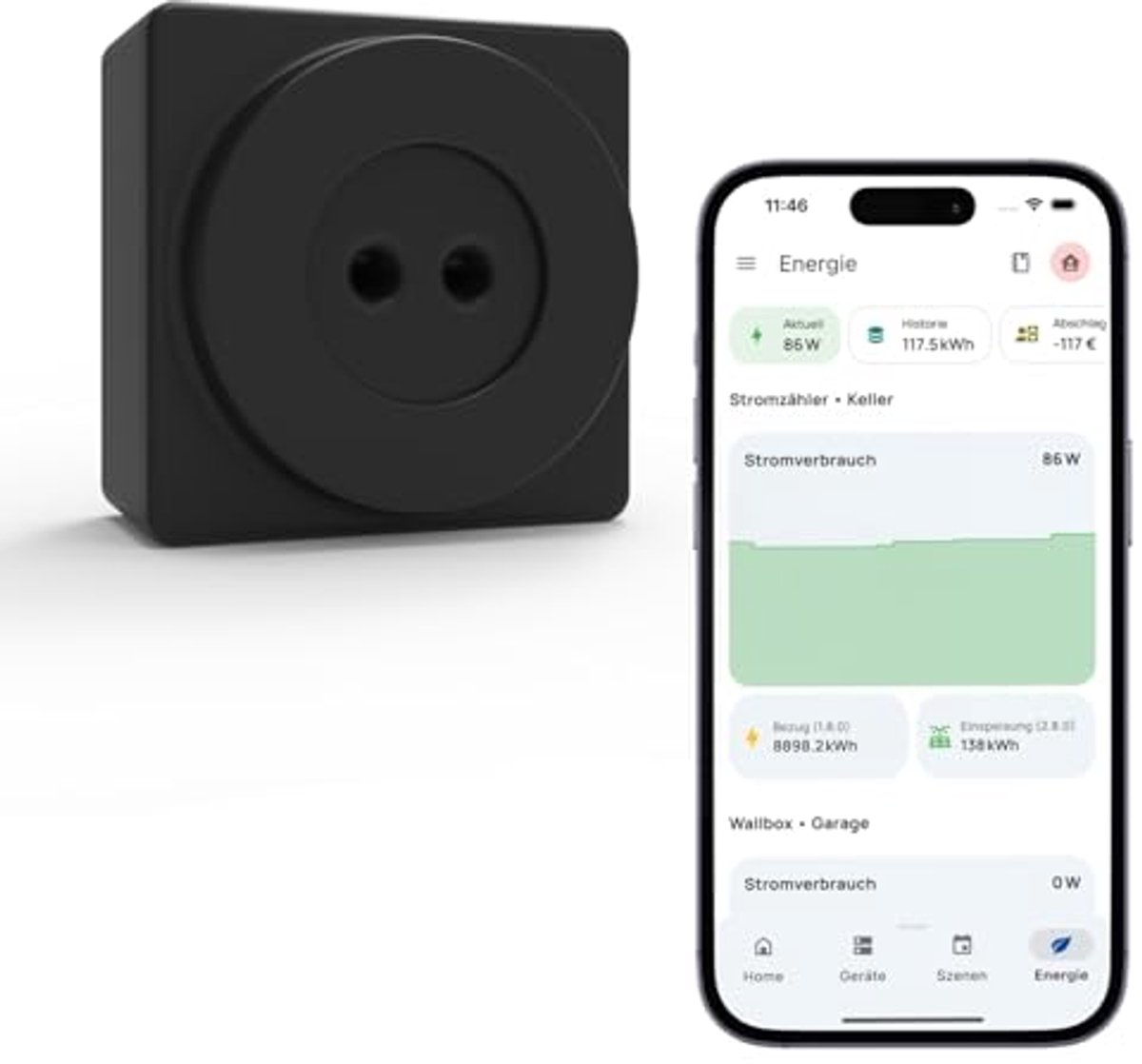 EcoTracker IR - elektriciteitsmeter EHZ uitlezen - leeskop smartmeter met app