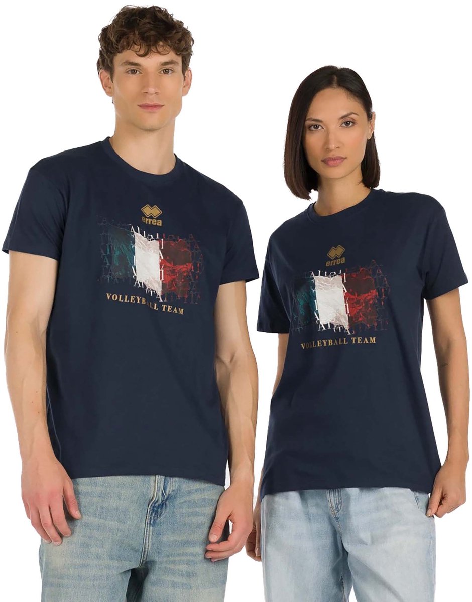 Errea Naz. Italia Volley Ita Er 06 Mc Ad T-Shirt - Sportswear - Volwassen