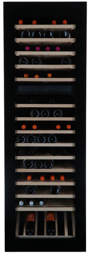 Vinata Premium Wijnklimaatkast Breithorn Inbouw - Zwart - 101 flessen - 177.1 x 59.2x 56.3 cm - Glazen deur
