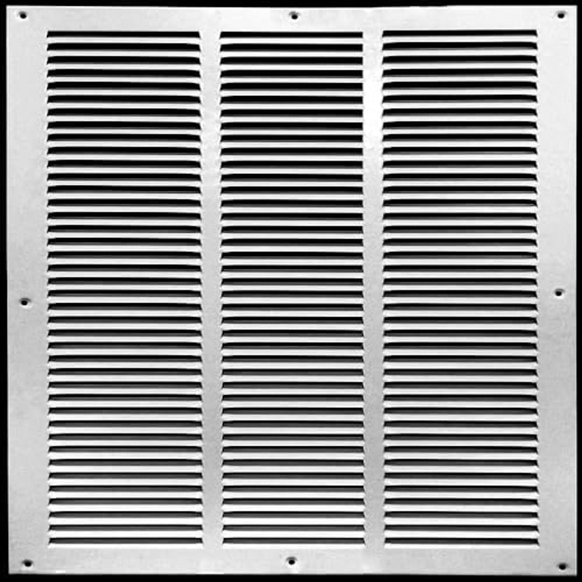 Grote aluminium ventilatierooster 600 x 600 mm voor zijwand en plafond