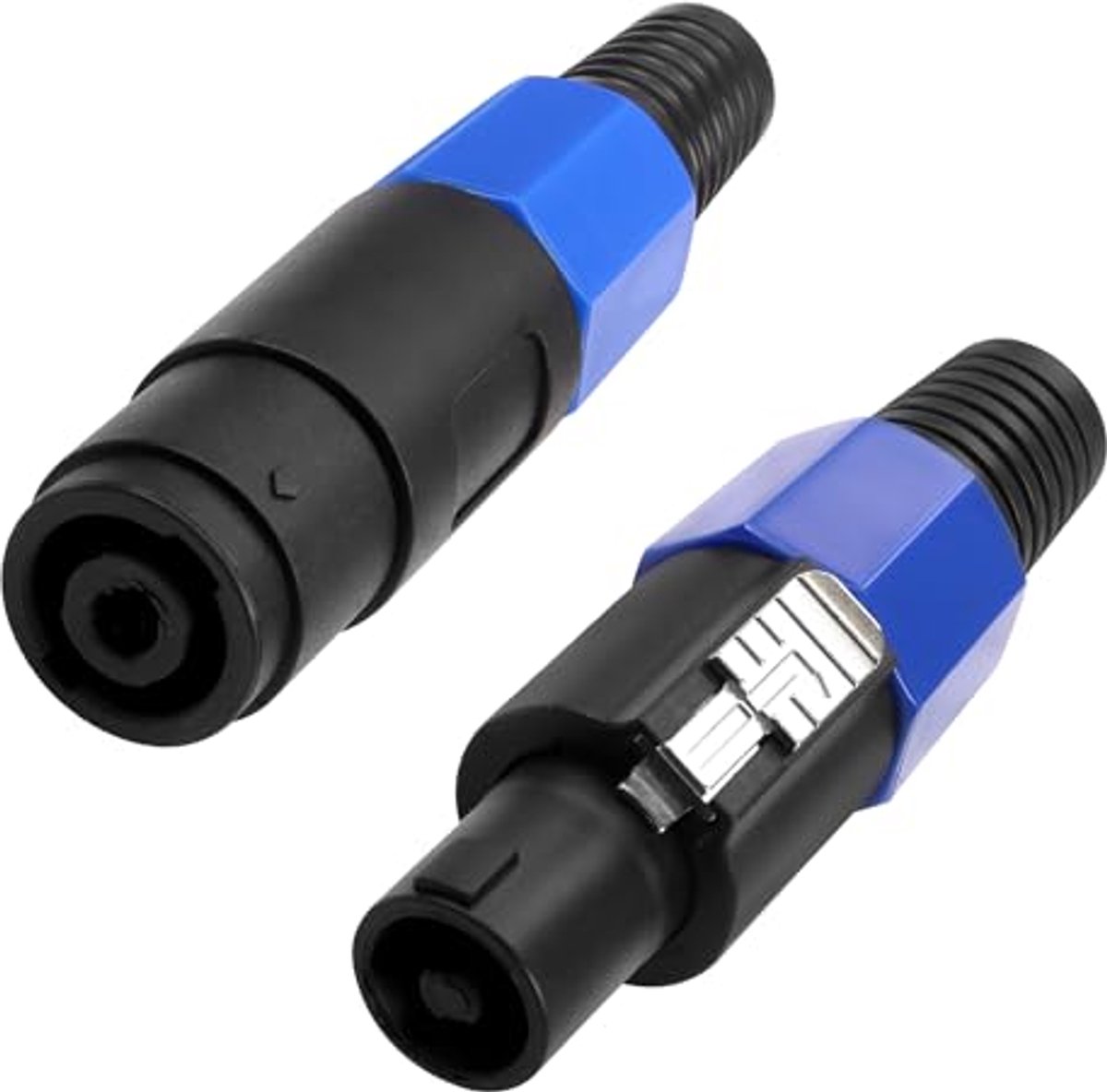 4-polige Speakon-stekker met draaisluiting en busadapter - 2-pack