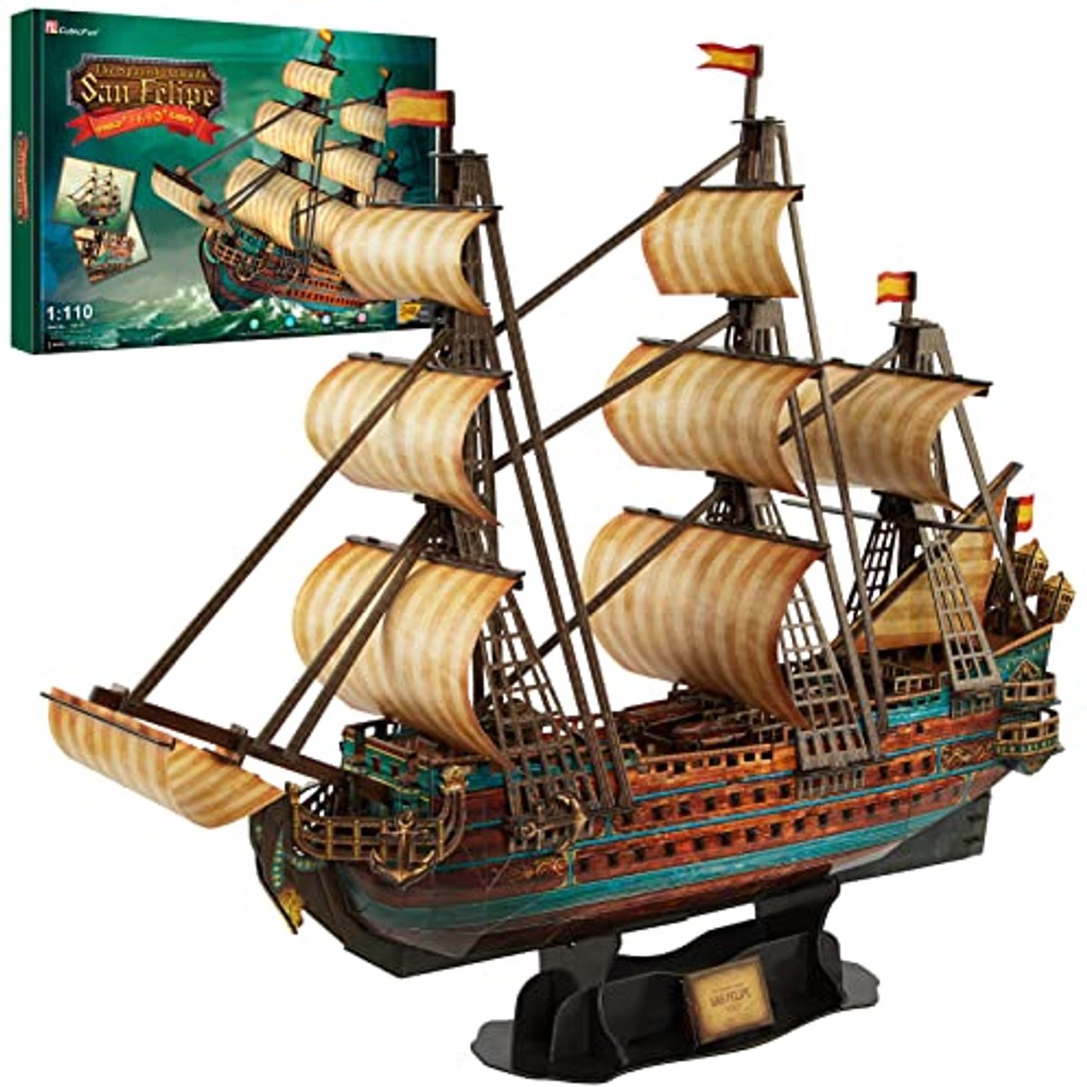 3D Puzzel Boot Modelbouwpakket voor Volwassenen en Kinderen - 248 Stukjes
