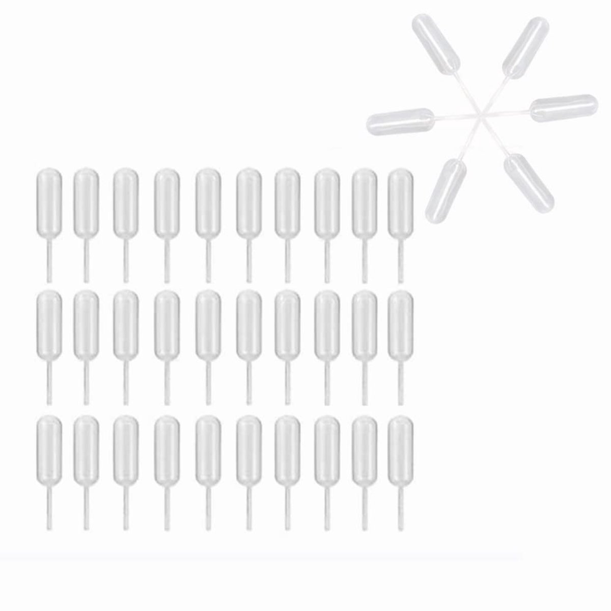 2 ml lange jam dropper - plastic - voor het uitpersen van specerijen - 100 stuks