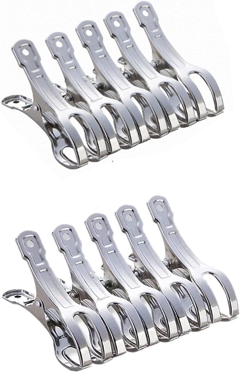 Grote Kleren Drogen Clips - Set van 10 stuks voor Wasgoed, Quilts en Strandlakens